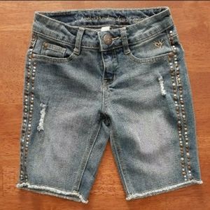 Justice Denim Studded Bermuda Shorts